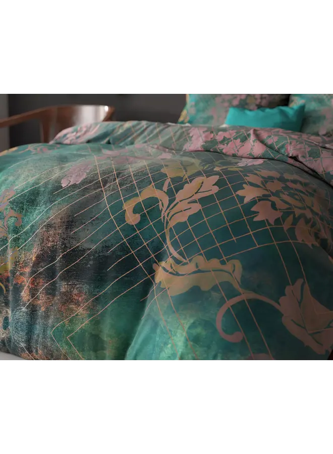 Sleeptime Dekbedovertrek Raddison Flower Groen - Microvezel