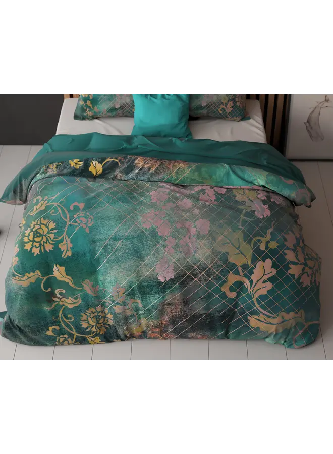 Sleeptime Dekbedovertrek Raddison Flower Groen - Microvezel