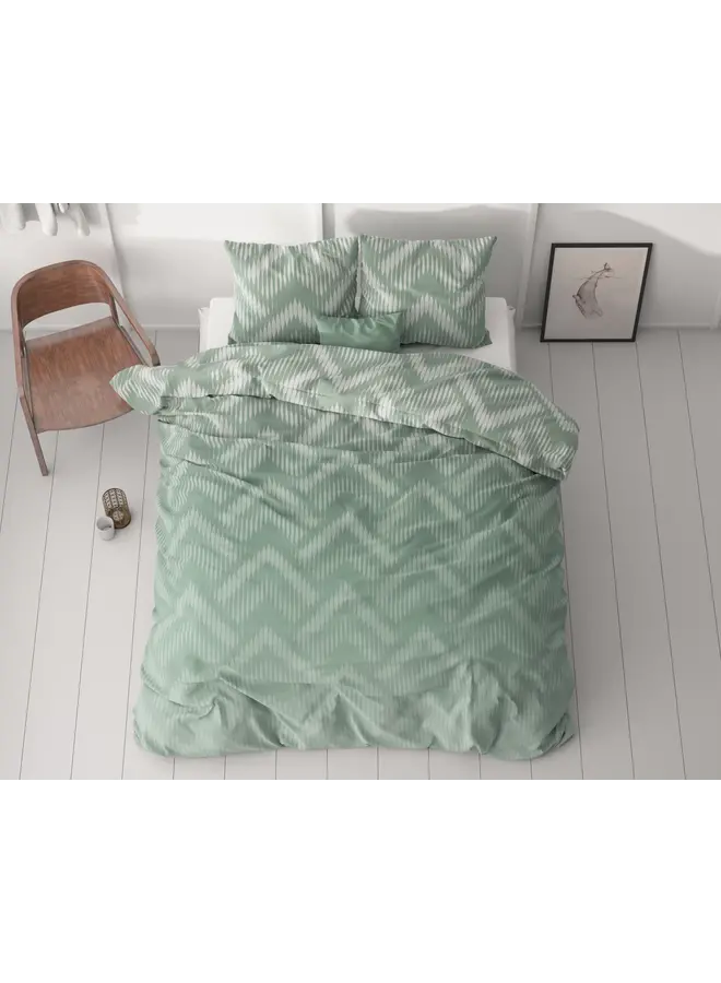Sleeptime Dekbedovertrek Wavey Shades Groen - Microvezel