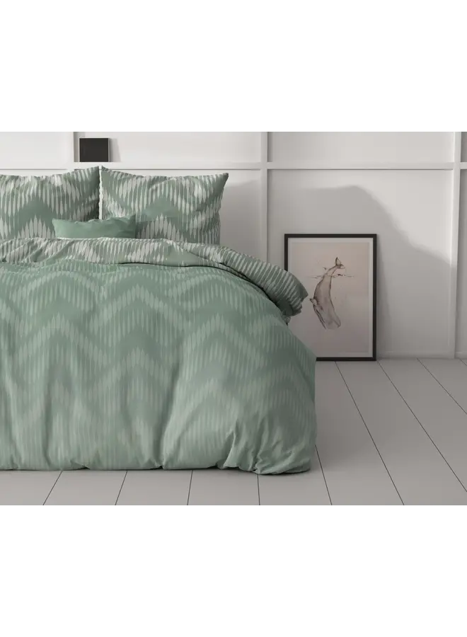 Sleeptime Dekbedovertrek Wavey Shades Groen - Microvezel