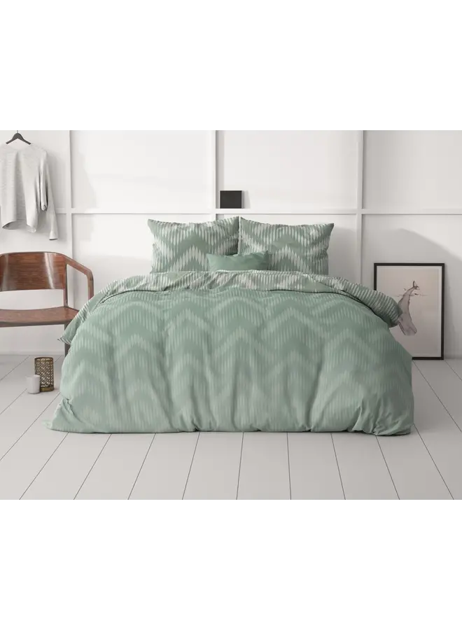 Sleeptime Dekbedovertrek Wavey Shades Groen - Microvezel