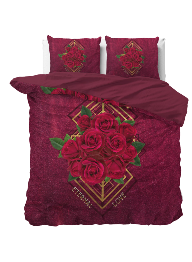 Dekbedovertrek Eternal love Rood - Microvezel