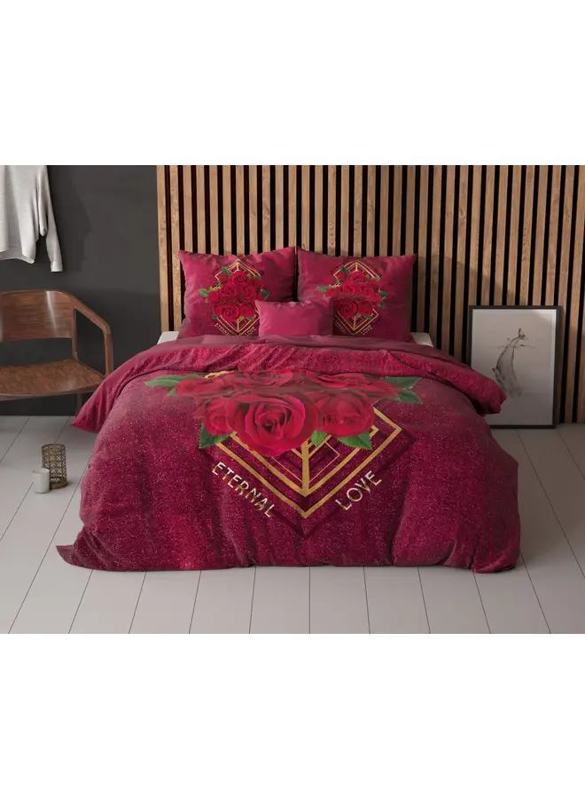 Sleeptime Dekbedovertrek Eternal love Rood - Microvezel