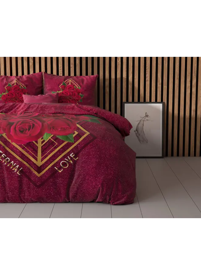 Sleeptime Dekbedovertrek Eternal love Rood - Microvezel