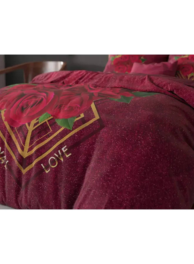 Sleeptime Dekbedovertrek Eternal love Rood - Microvezel