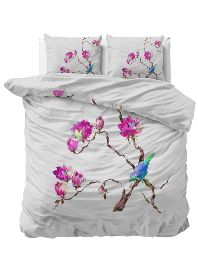 Dekbedovertrek Magnolias Wit - Microvezel PL1
