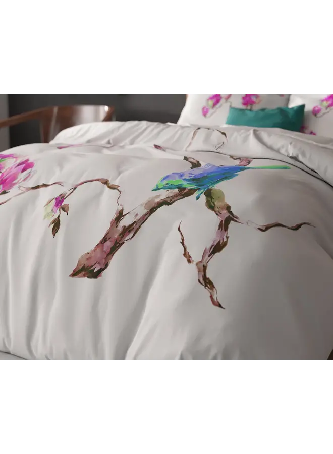 Sleeptime Dekbedovertrek Magnolias Wit - Microvezel