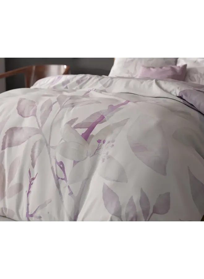 Sleeptime Dekbedovertrek Water Leaves Wit - Microvezel