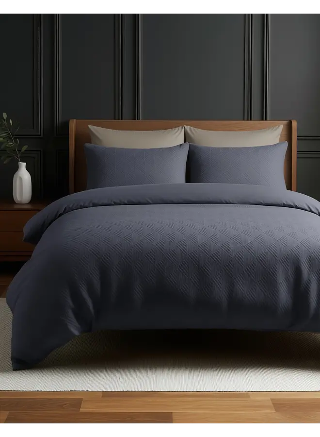 Sleeptime Dekbedovertrek Milano 3D Antraciet - Microvezel