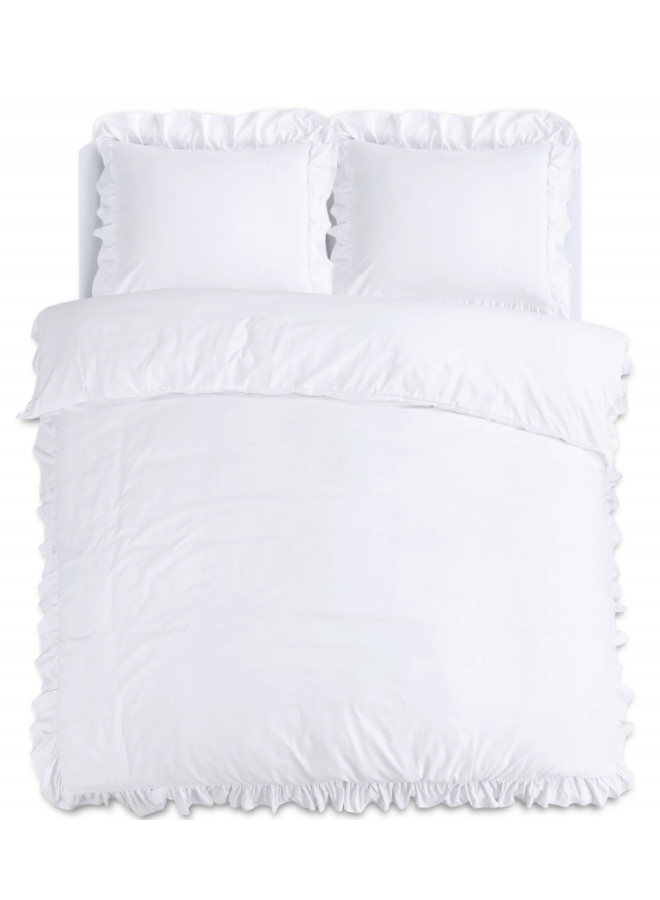 Dekbedovertrek Ruffles Wit - Microvezel