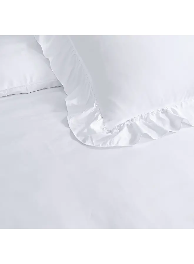 Sleeptime Dekbedovertrek Ruffles Wit