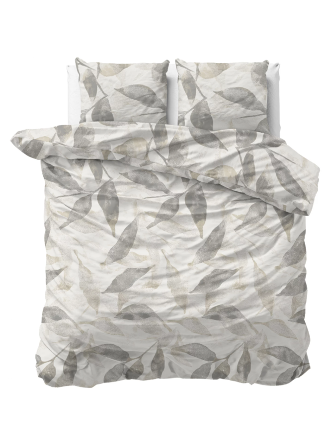 Sleeptime Dekbedovertrek Foilage Zilvergrijs - Katoen