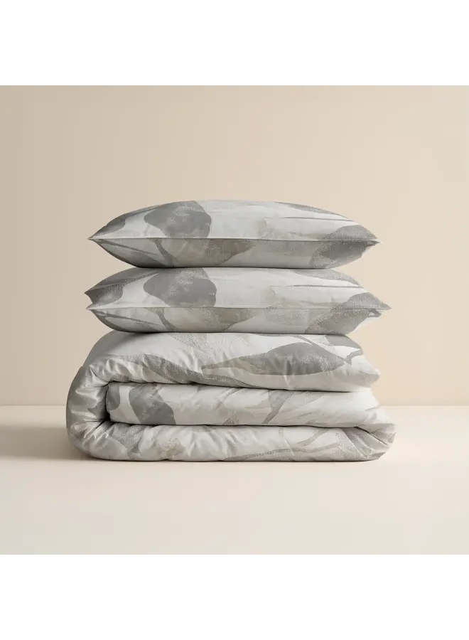 Sleeptime Dekbedovertrek Foilage Zilvergrijs - Katoen