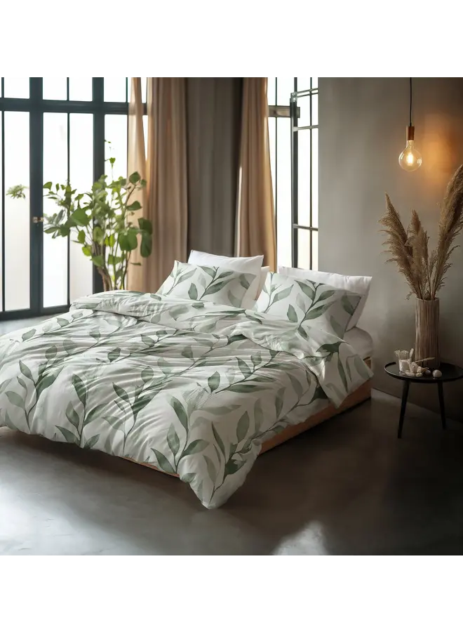 Sleeptime Dekbedovertrek Urban Greenhouse Groen - Katoen