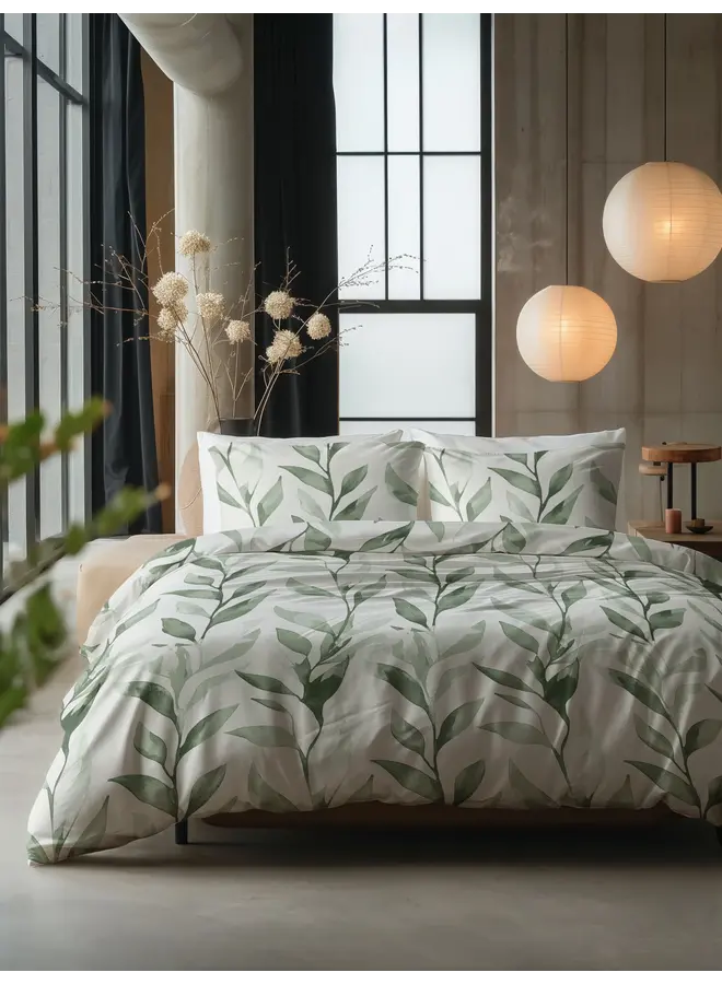 Sleeptime Dekbedovertrek Urban Greenhouse Groen - Katoen