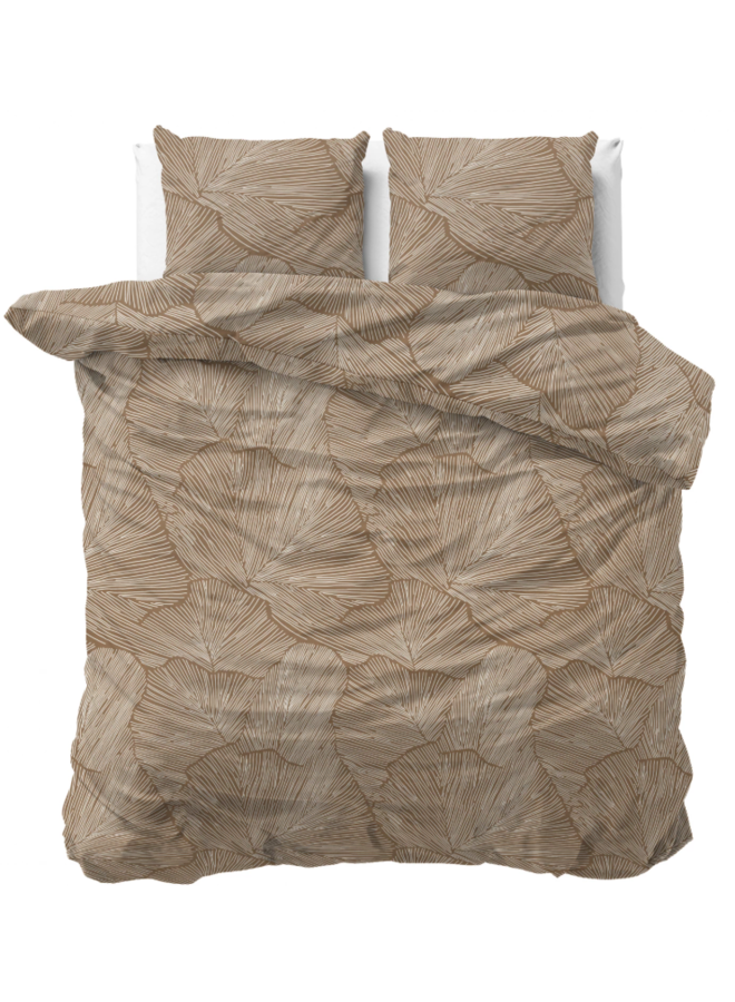 Dekbedovertrek Amber Beige/Bruin - Katoen