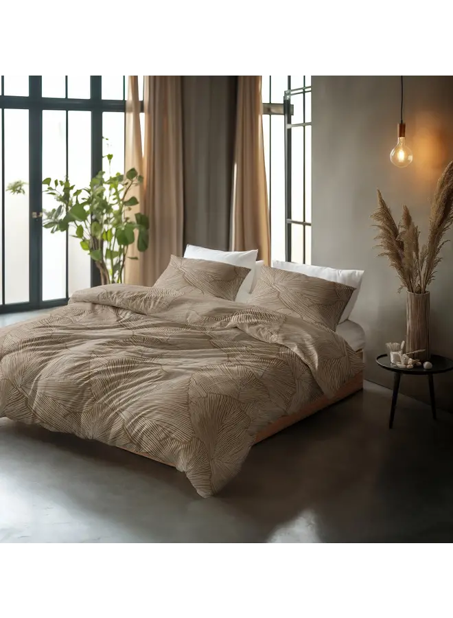 Sleeptime Dekbedovertrek Amber Beige/Bruin - Katoen