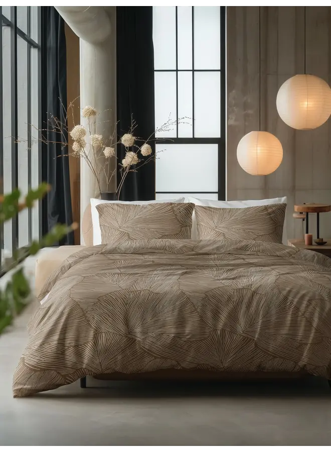 Sleeptime Dekbedovertrek Amber Beige/Bruin - Katoen