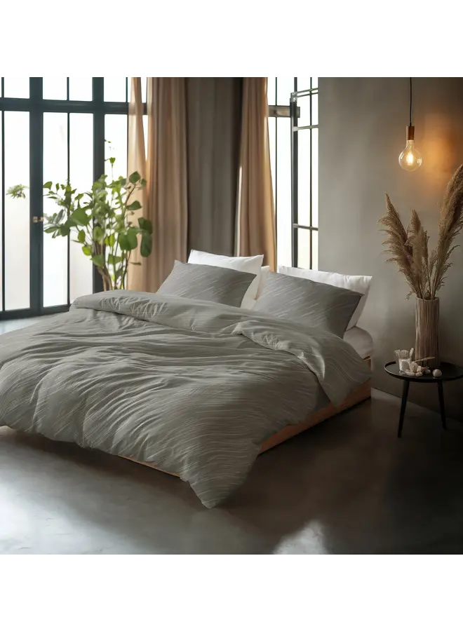 Sleeptime Dekbedovertrek Mellow Stone Grijs - Katoen