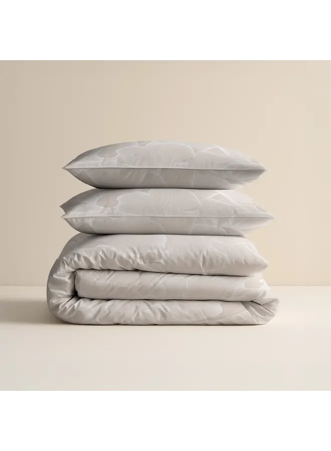 Sleeptime Dekbedovertrek Ginkgo Whisper Zand/Grijs - Katoen