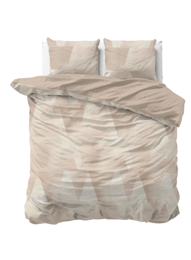 Dekbedovertrek Blush Angles Zand/Beige - Katoen