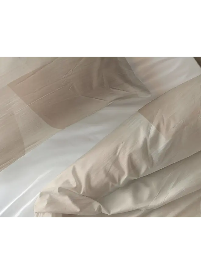 Sleeptime Dekbedovertrek Blush Angles Zand/Beige - Katoen