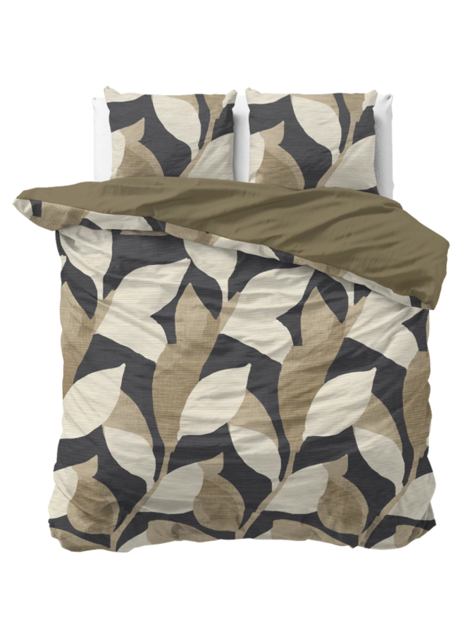 Sleeptime Dekbedovertrek Graphic Garden Antraciet - Katoen