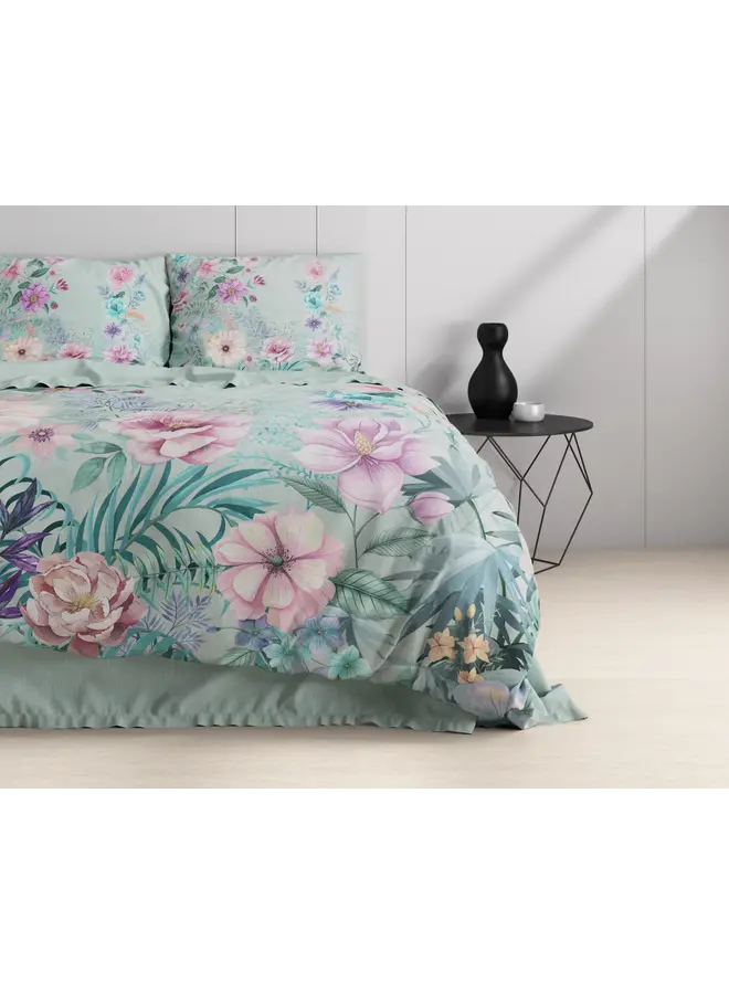 Dreamhouse Dekbedovertrek Flore Blauw - Katoen