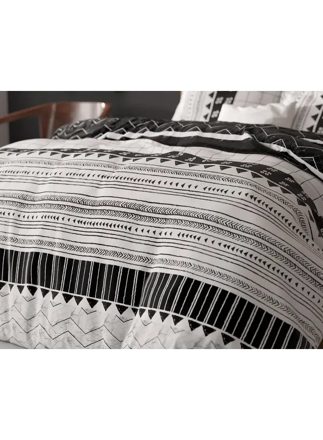 Sleeptime Dekbedovertrek Artic Stripe Wit - Blended Katoen