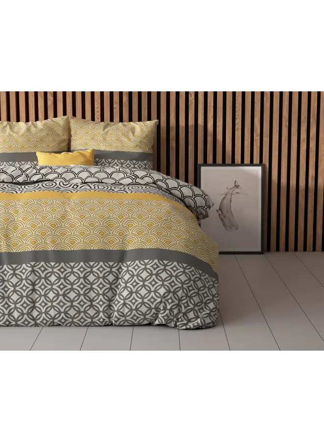 Sleeptime Dekbedovertrek Chezka Grijs - Blended Katoen