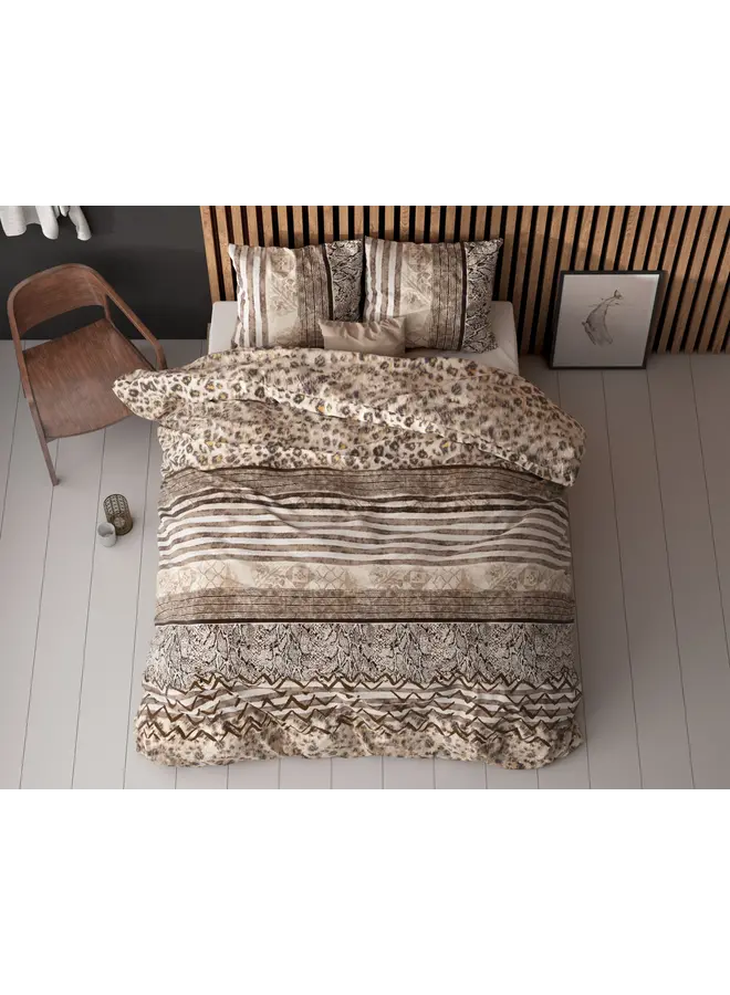 Sleeptime Dekbedovertrek Cozy Panther Bruin - Blended Katoen