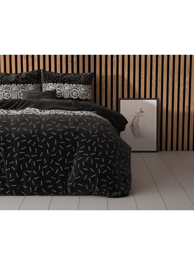 Sleeptime Dekbedovertrek Dervio Antraciet - Blended Katoen