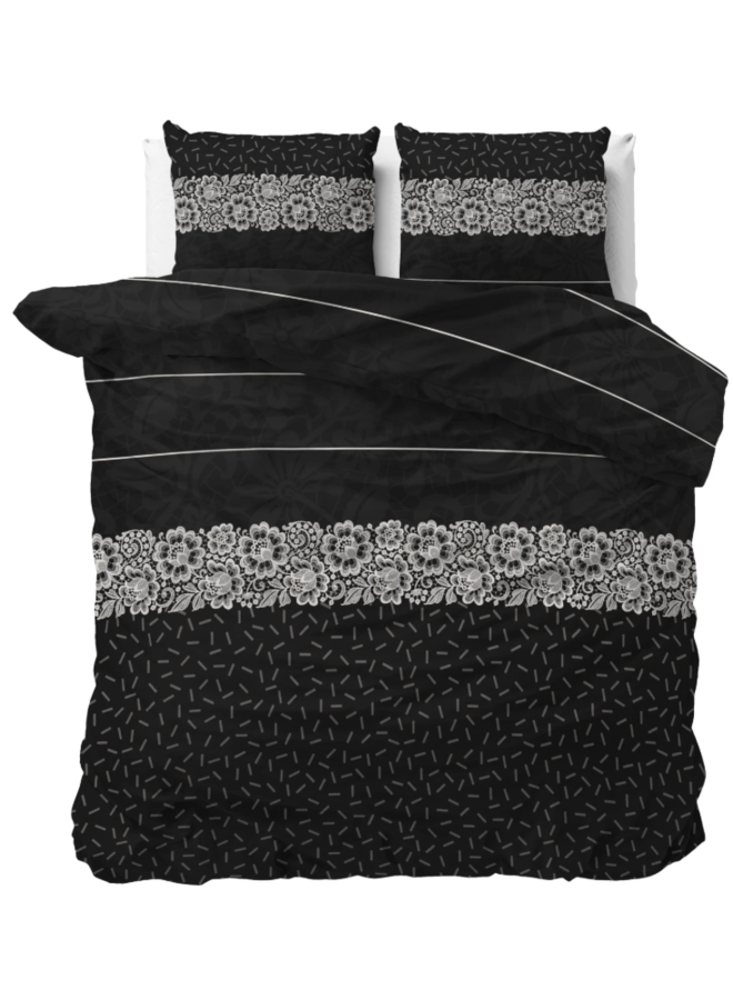 Dekbedovertrek Dervio Antraciet - Blended Katoen PL1