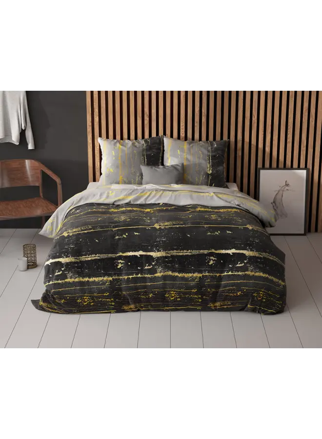 Sleeptime Dekbedovertrek Scratchy Antraciet - Blended Katoen