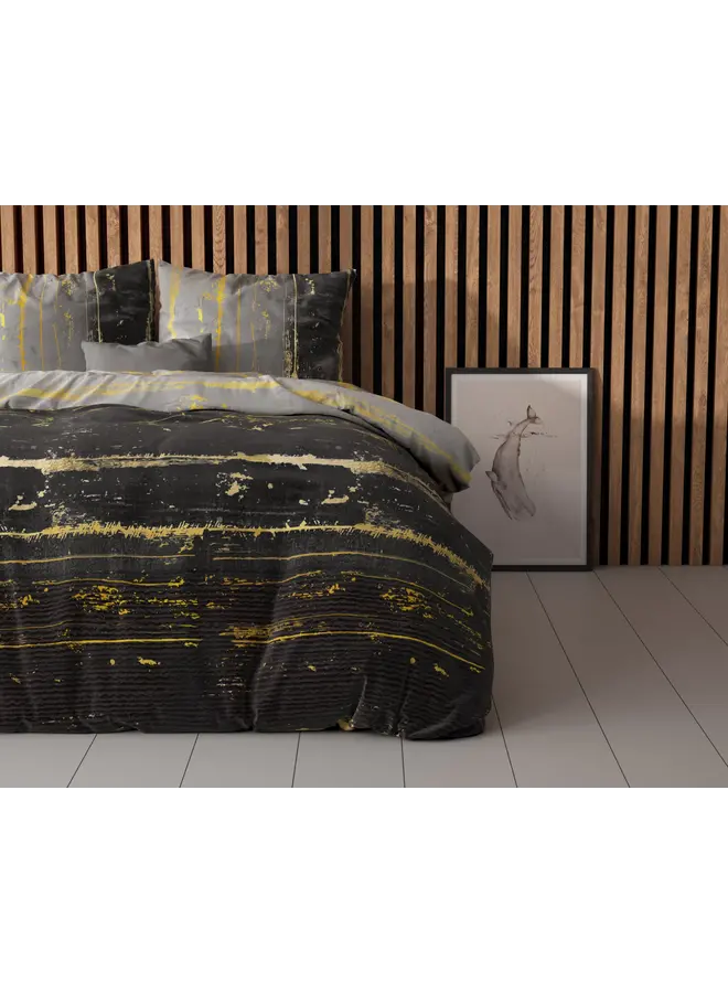 Sleeptime Dekbedovertrek Scratchy Antraciet - Blended Katoen