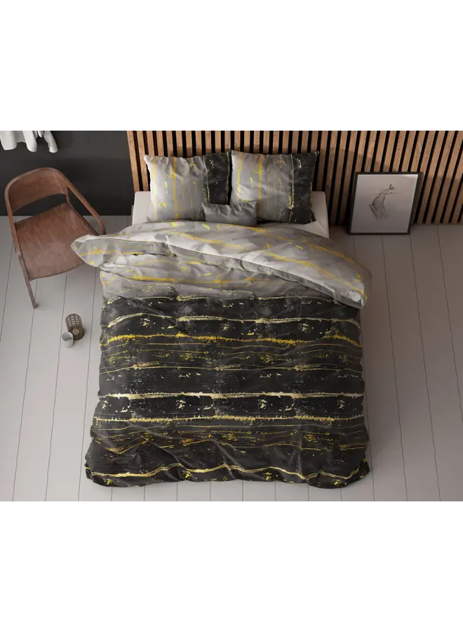 Sleeptime Dekbedovertrek Scratchy Antraciet - Blended Katoen