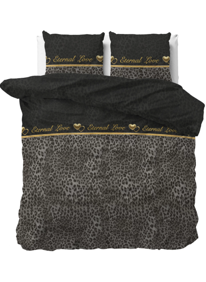 Dekbedovertrek Eternal Love Zwart - Blended Katoen PL2
