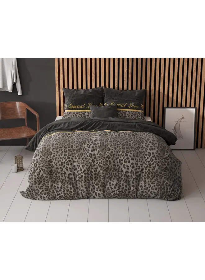 Sleeptime Dekbedovertrek Eternal Love Zwart - Blended Katoen