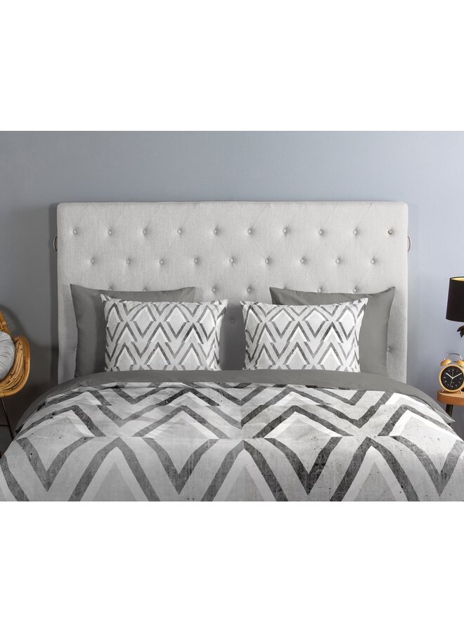 Good Morning Dekbedovertrek Alice Grijs - Katoen