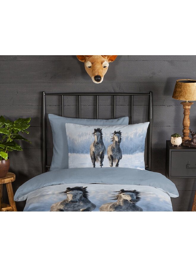 Good Morning Dekbedovertrek Kids Snowhorses Multi - Flanel