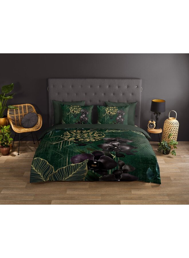 Good Morning Dekbedovertrek Esmee Groen - Katoen