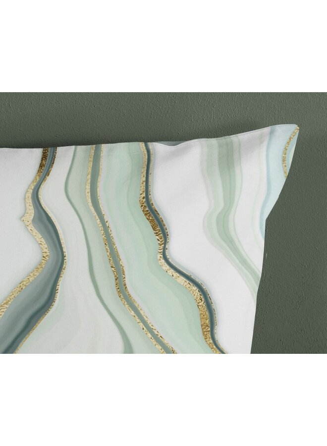 Good Morning Dekbedovertrek Quincy Groen - Katoen