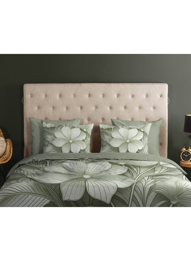 Good Morning Dekbedovertrek Artdeco Groen - Katoenroen