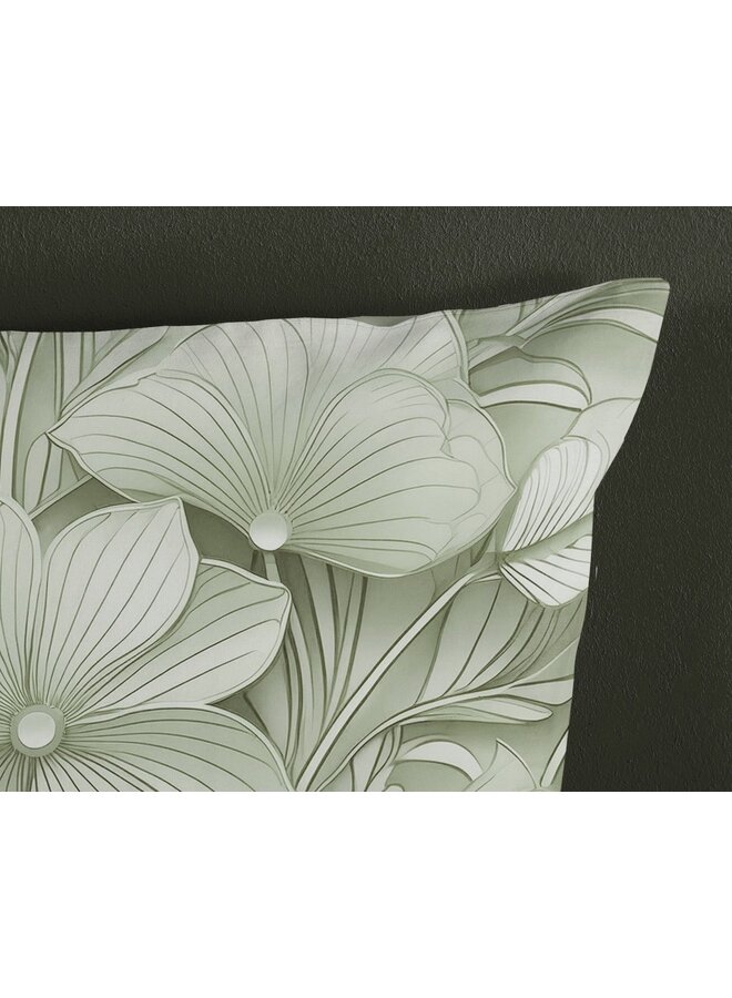 Good Morning Dekbedovertrek Artdeco Groen - Katoenroen