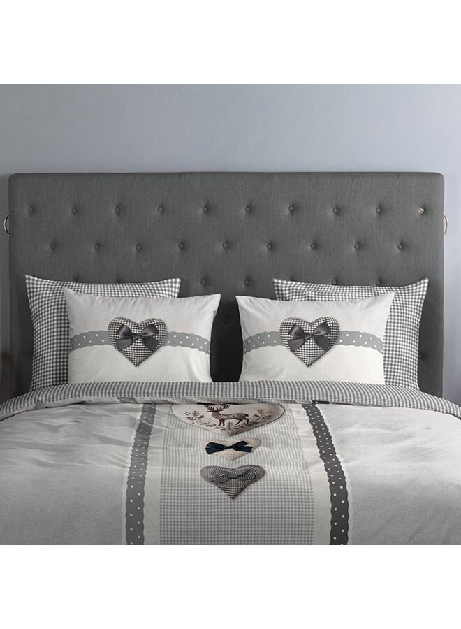 Good Morning Dekbedovertrek Bernet Grijs - Katoen