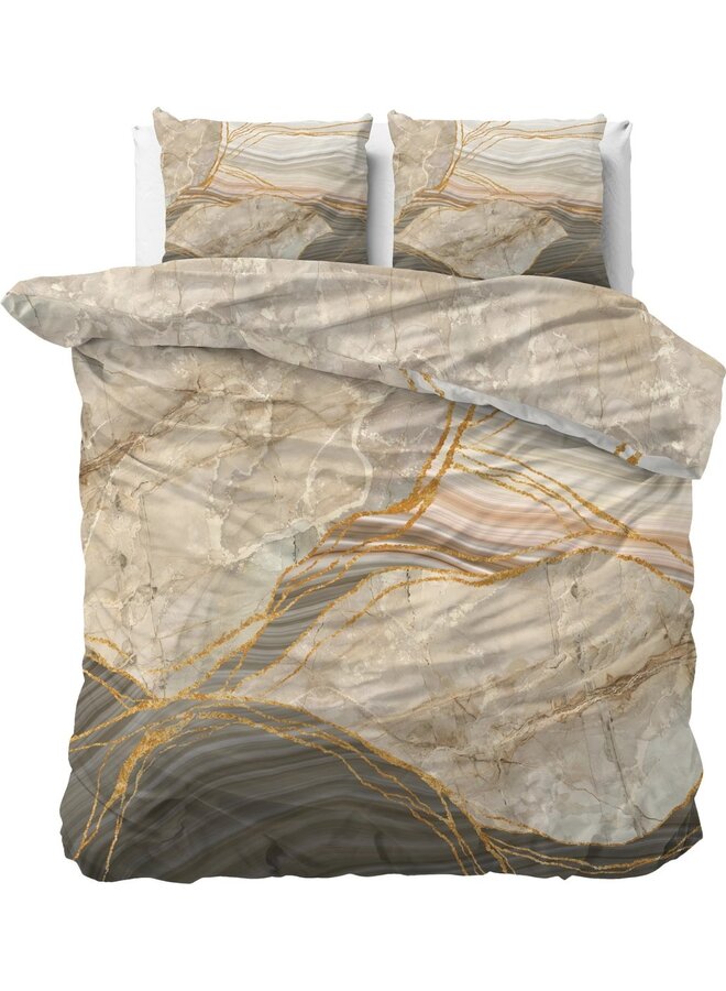 Sleeptime Dekbedovertrek Bottinco Taupe - Katoensatijn