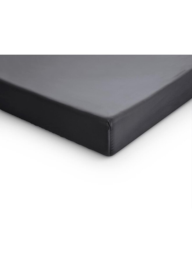 Primaviera Deluxe Hoeslaken Topper Antraciet - Katoensatijn