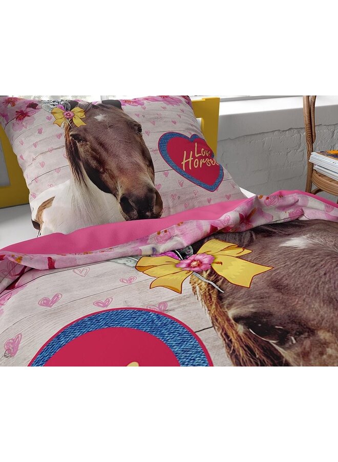 Dremahouse Dekbedovertrek Kids Love Horse - Katoen