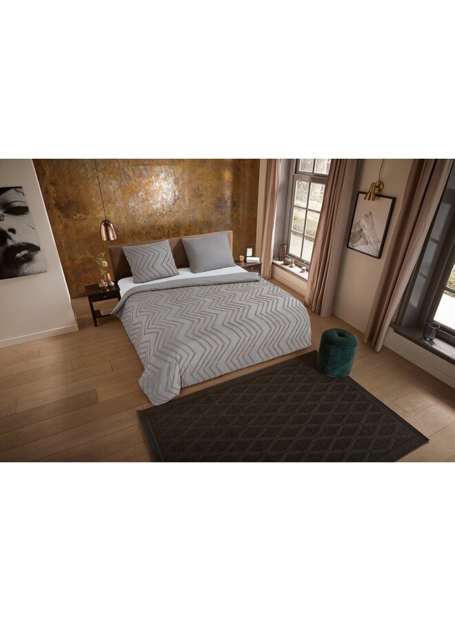 Pure Dekbedovertrek Zigzag Taupe - Microvezel