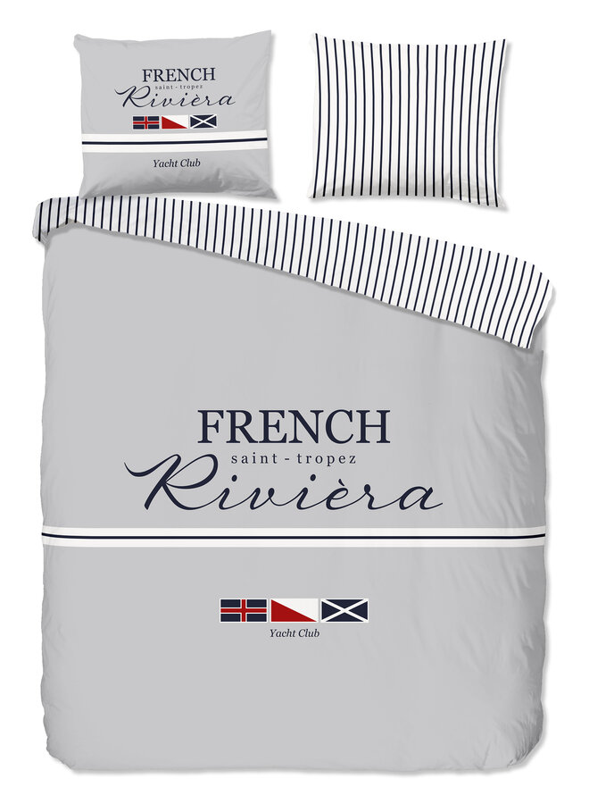 Dekbedovertrek French Grijs - Microvezel